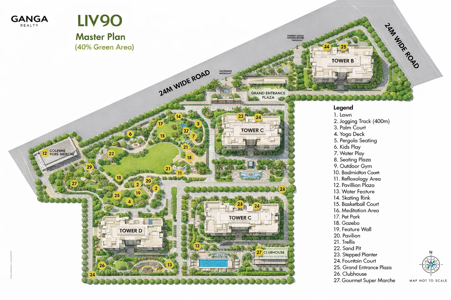Ganga Realty Liv90 Master Plan