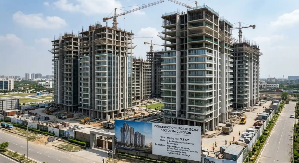 Ganga Nandaka luxury residential towers in Sector 84 Gurgaon near Dwarka Expressway
